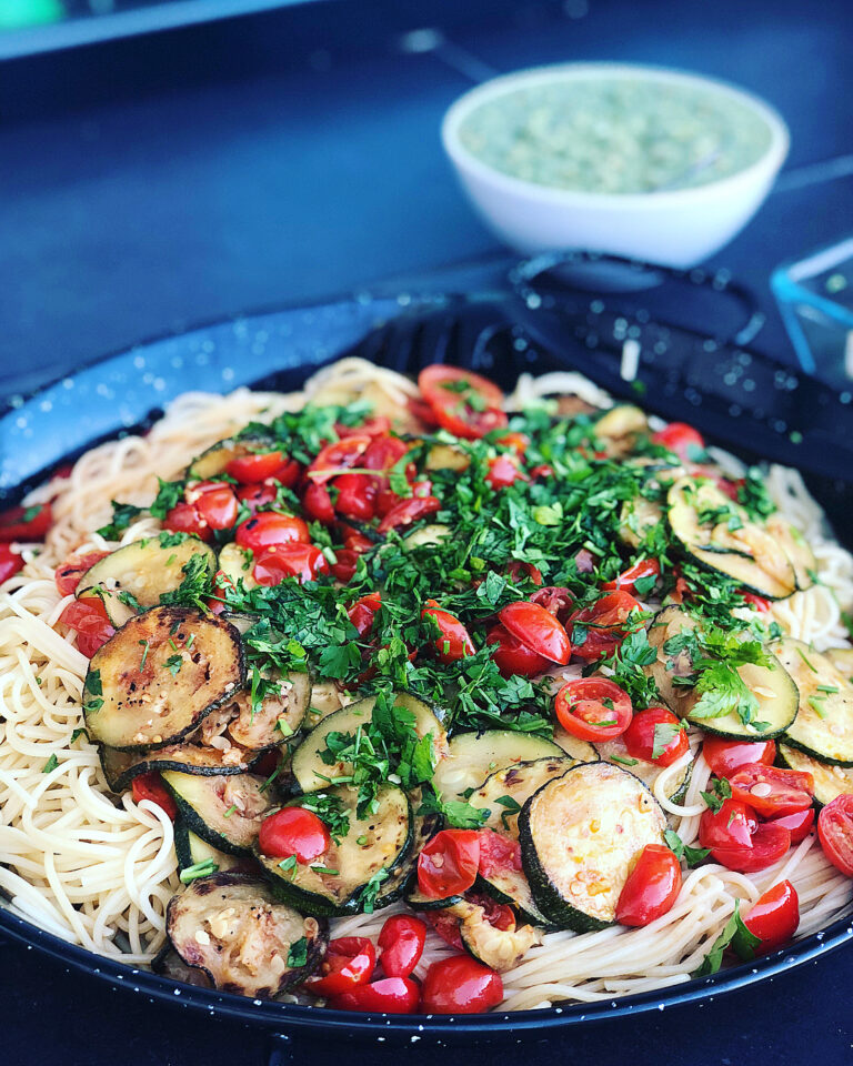 Vitvinskokt zucchini
