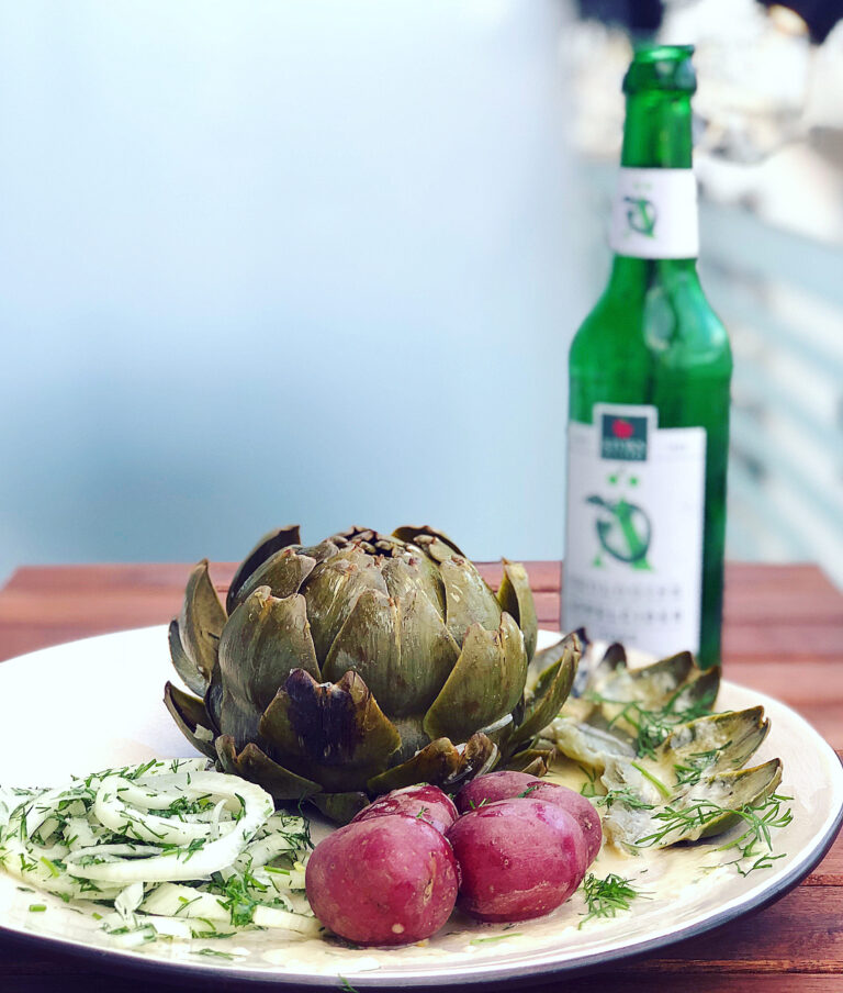 Ciderkokt  kronärtskocka