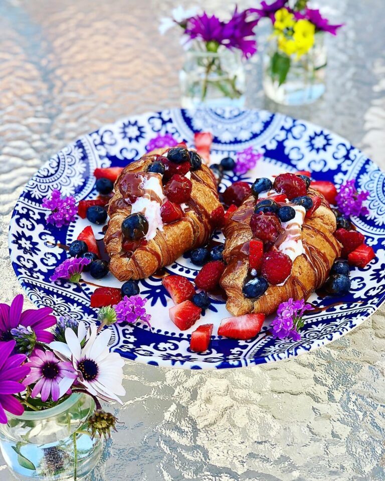 Glassfyllda croissanter
