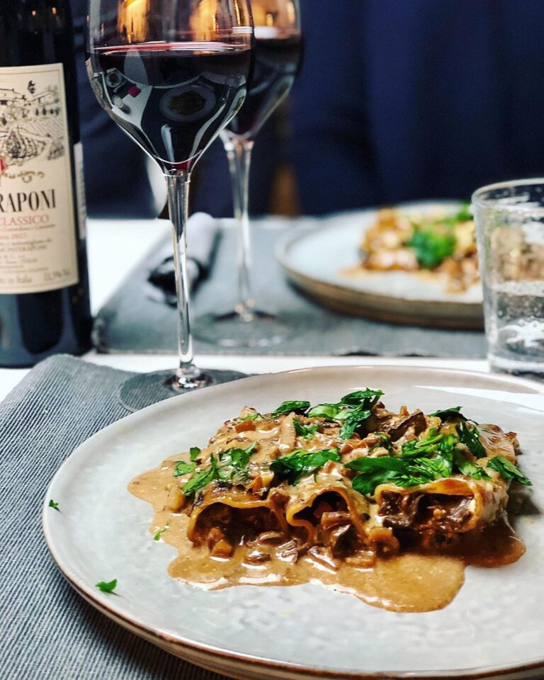 Cannelloni med svamp och chèvre