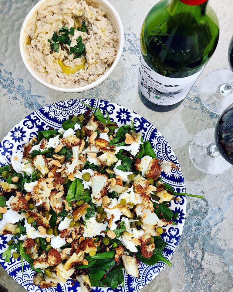 Grillad auberginesalladen