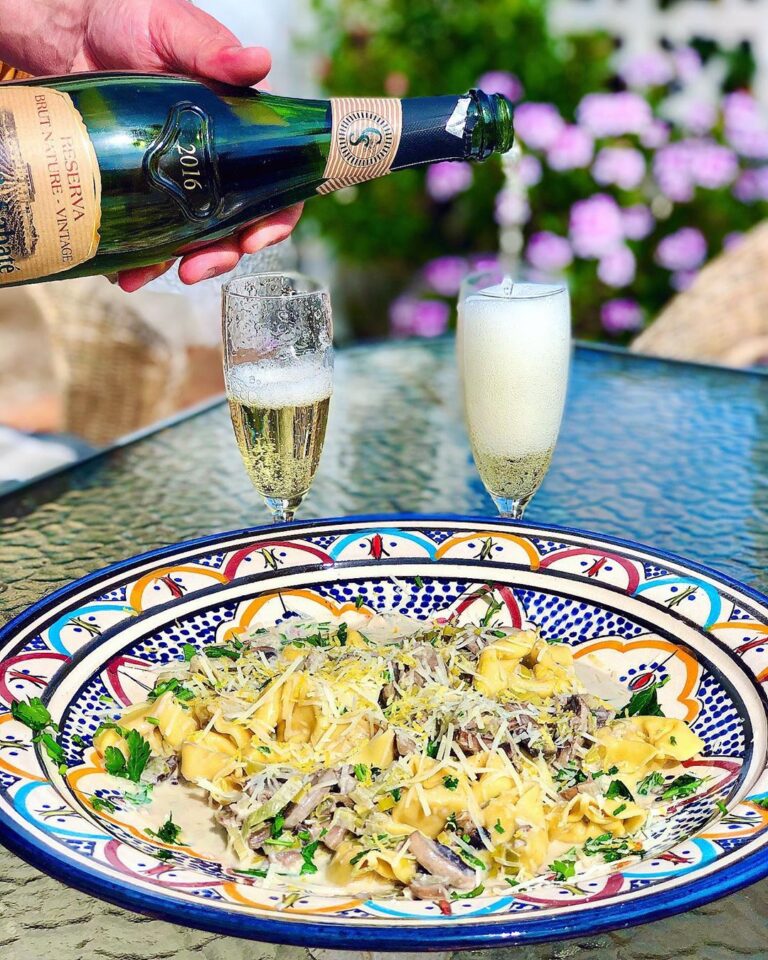 Champinjonpasta med cava