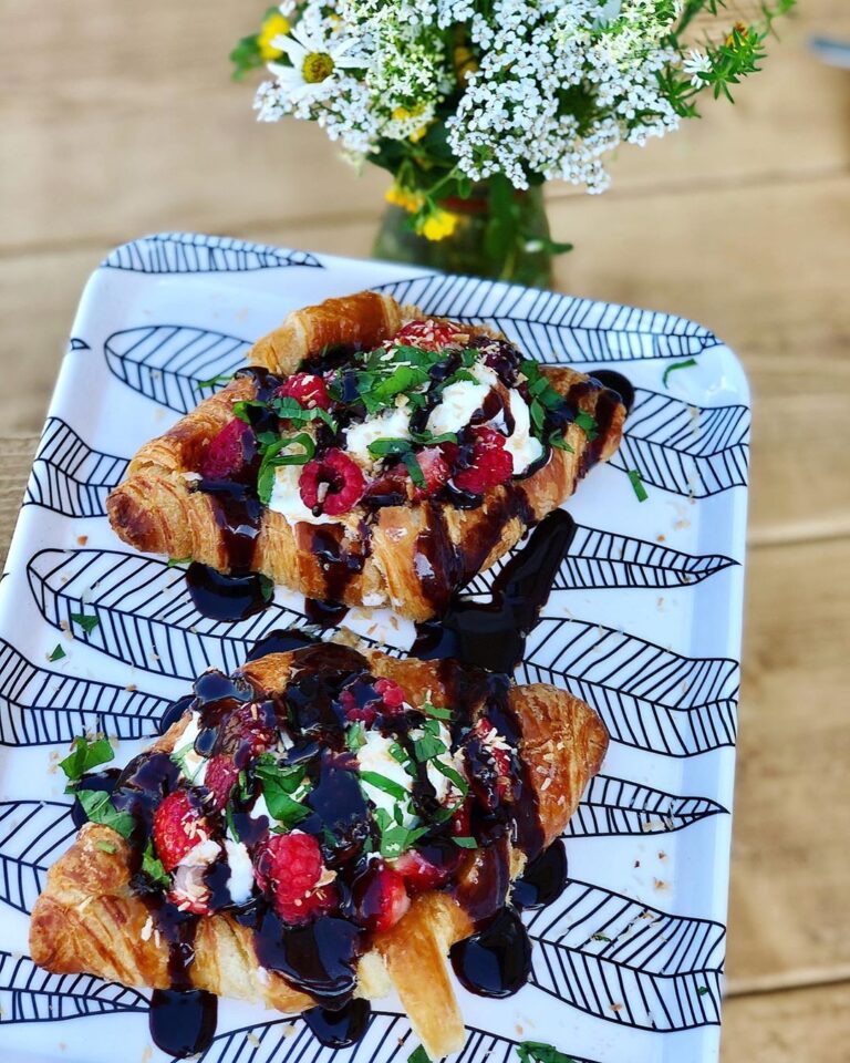 Glassfyllda croissanter