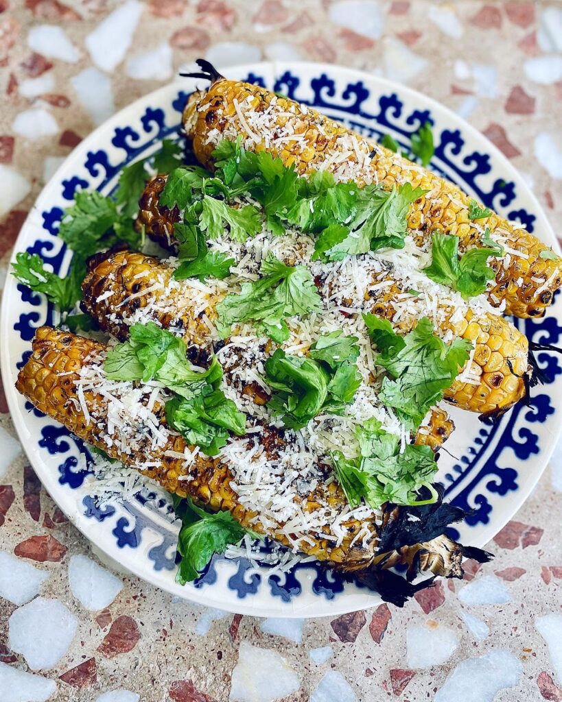 Karamelliserad majs med chili och lime