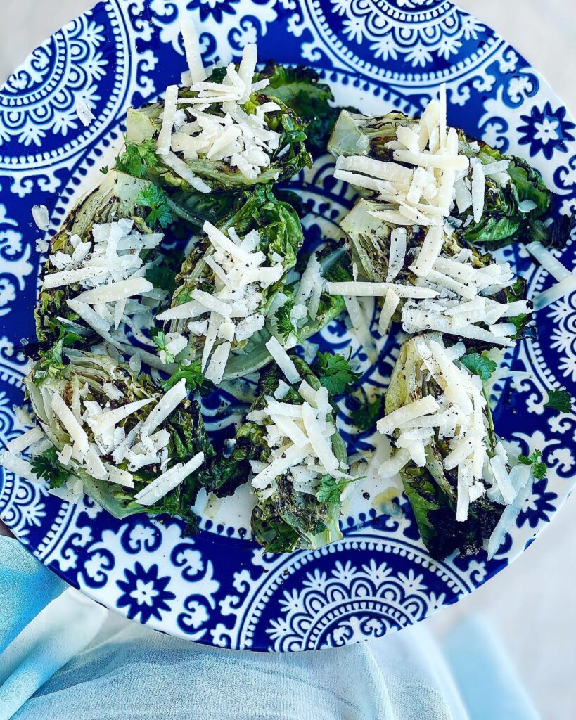 Grillad gemsallad med parmesan och sherryvinäger