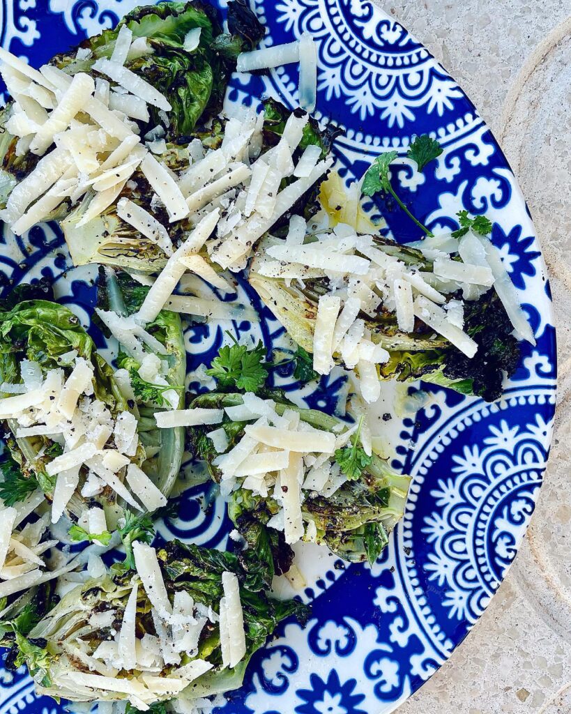 Grillad gemsallad med parmesan och sherryvinäger