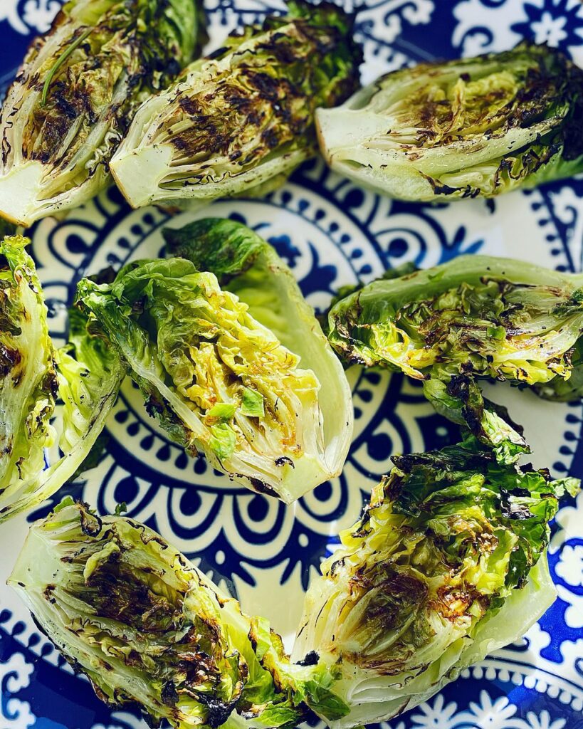 Grillad gemsallad med parmesan och sherryvinäger