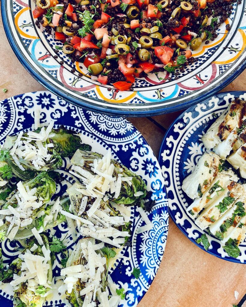 Grillad gemsallad med parmesan och sherryvinäger