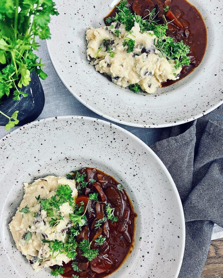 Potatismos med trattkantareller och Västerbottensost