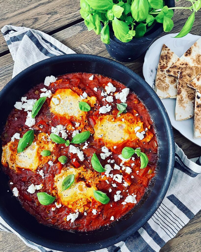 Shakshuka med quesadillas
