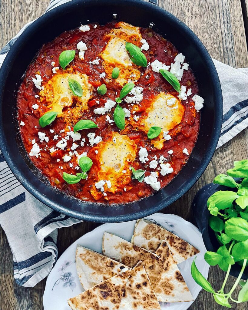 Shakshuka med quesadillas