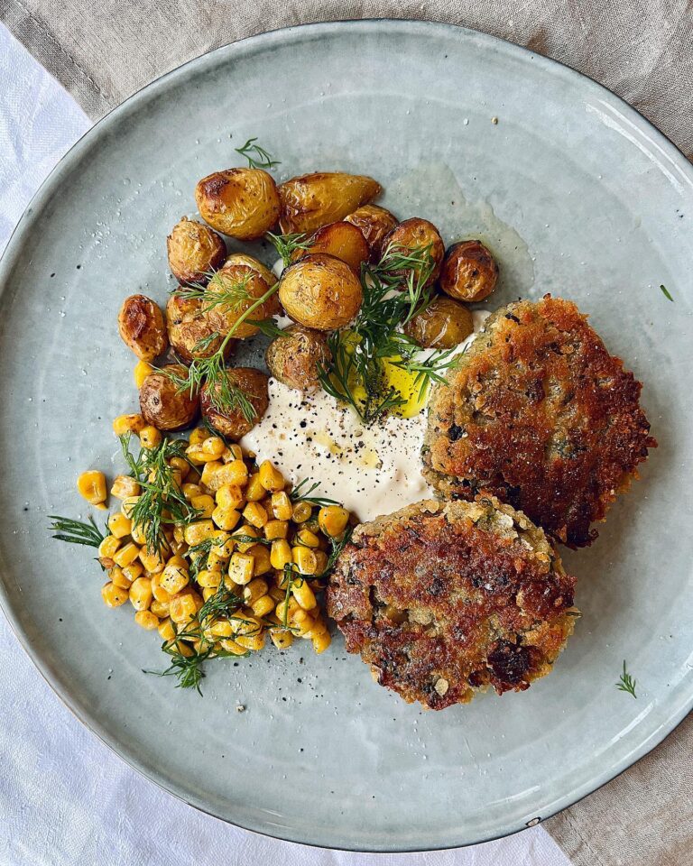Svampbiffar med dill och Västerbottensost