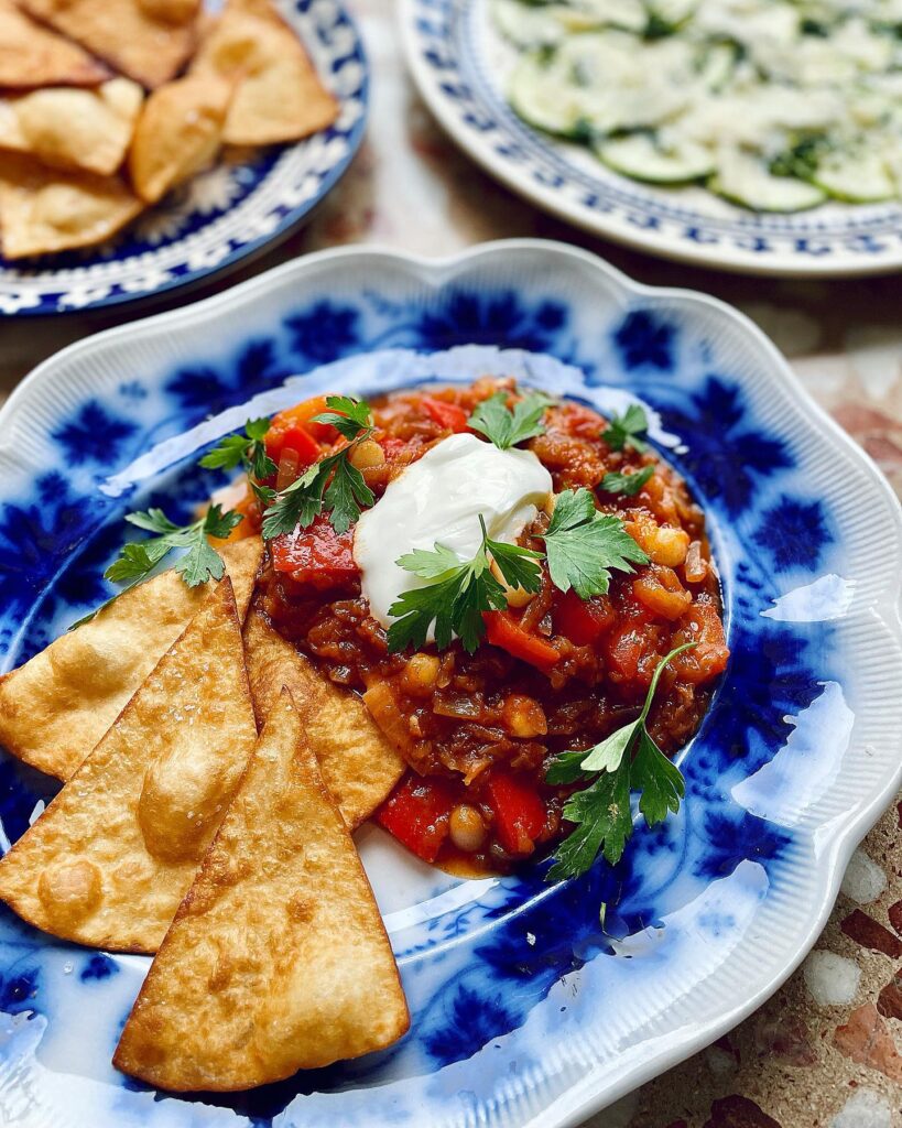 Chili con aubergine