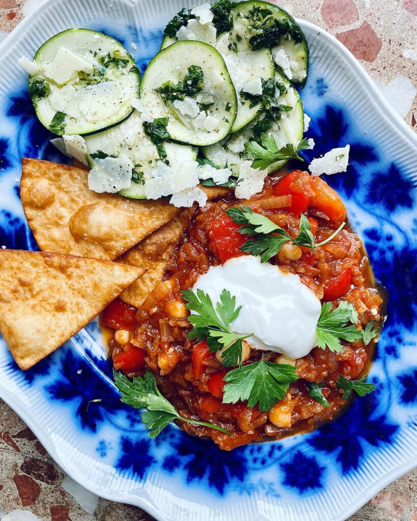 Chili con aubergine