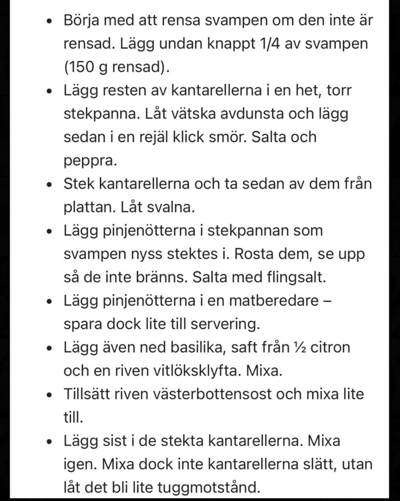 Kantarellpesto