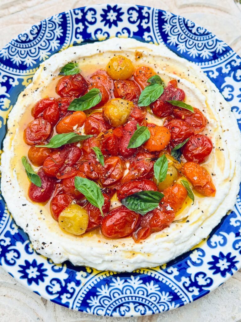 Ugnsbakade tomater med ricottakräm