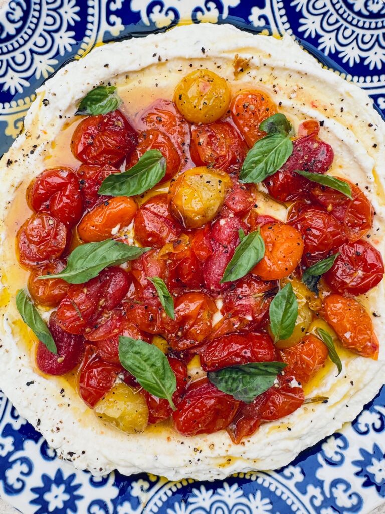 Ugnsbakade tomater med ricottakräm