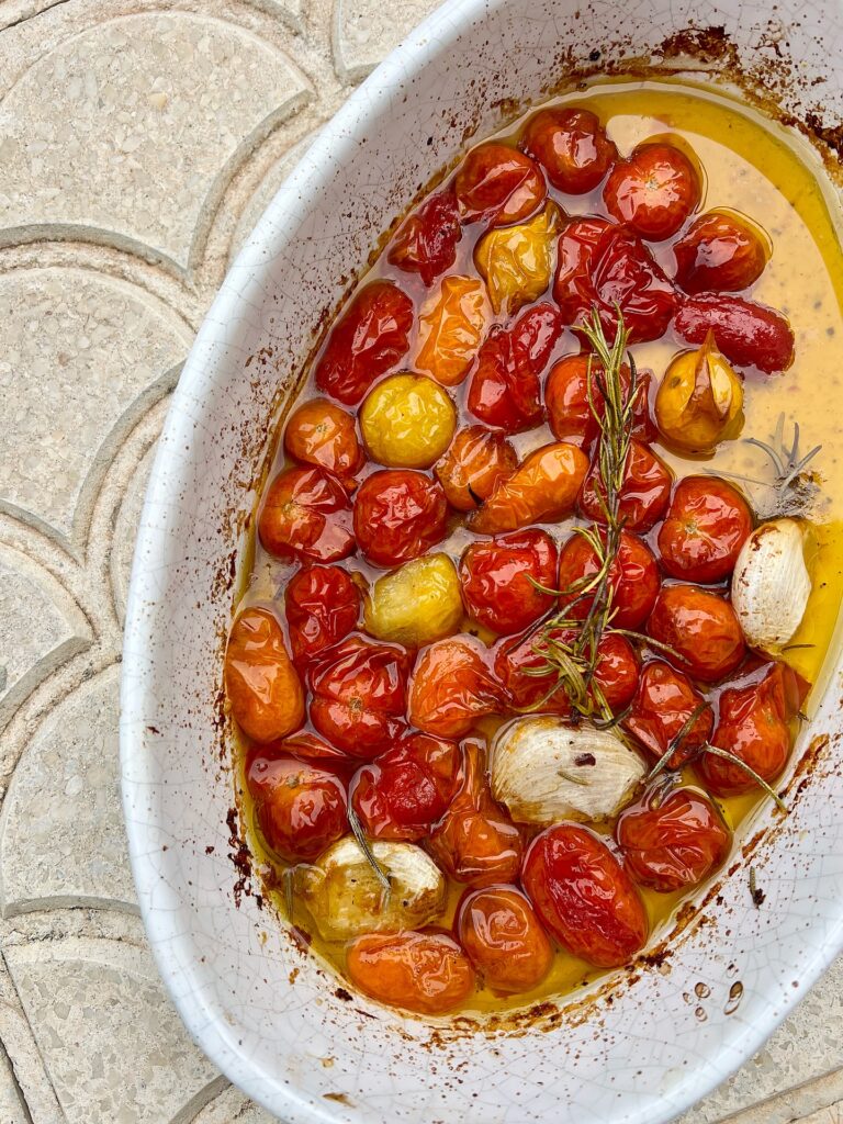 Ugnsbakade tomater med ricottakräm