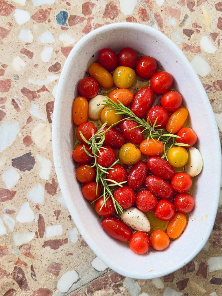 Ugnsbakade tomater med ricottakräm